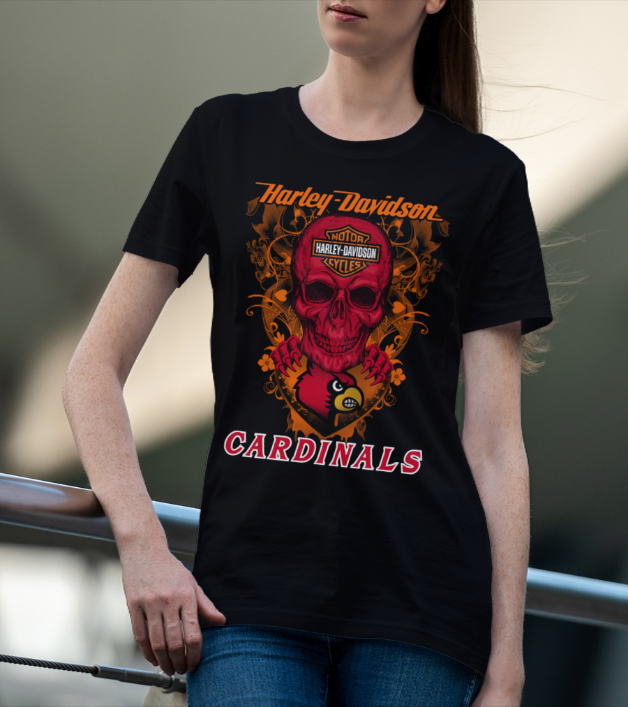 Harley Davidson Motor Cycles Louisville Cardinals T-Shirt