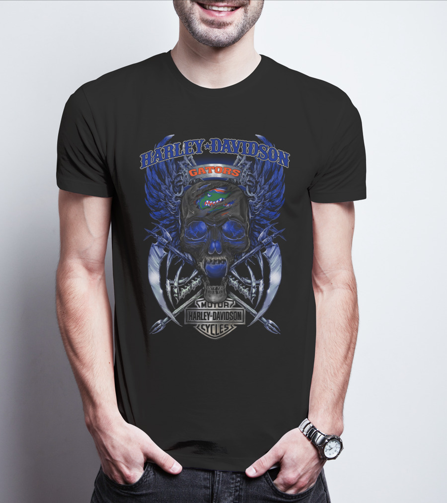 Harley Davidson Gators Motor Cycles Vna Florida Gators T-Shirt