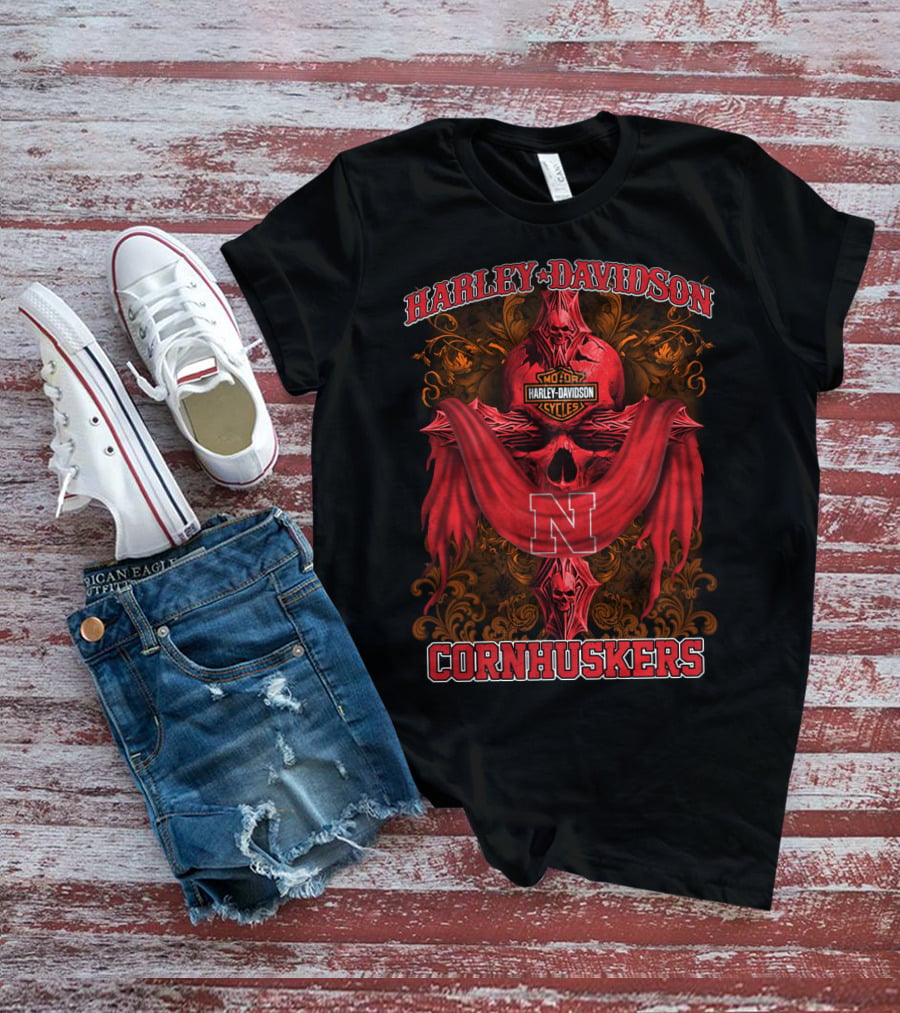 Harley Davidson Cornhuskers Nebraska Motorcycles N T-Shirt