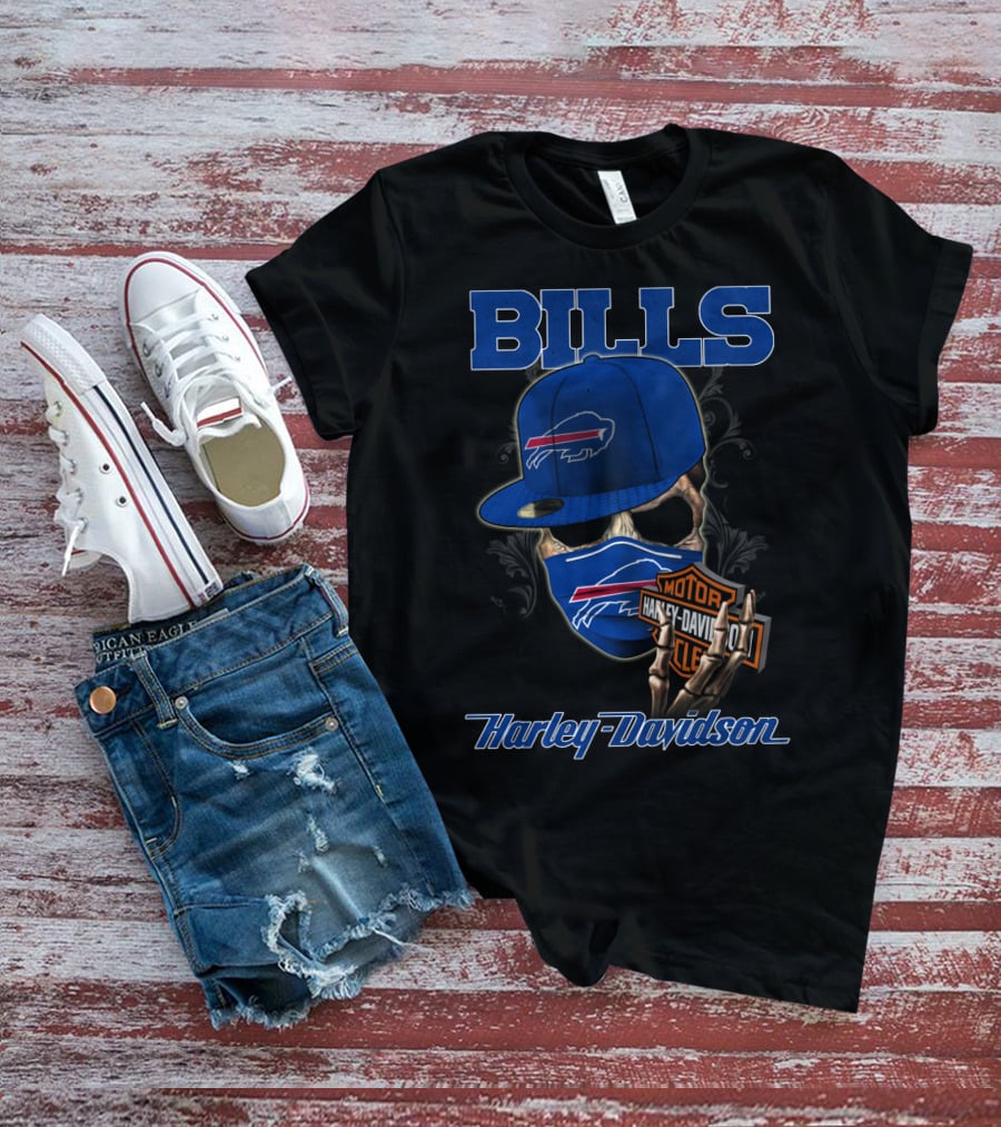 Bills Harley Davidson Nfl Buffalo Bills Harley Davidson Motorcycles T-Shirt