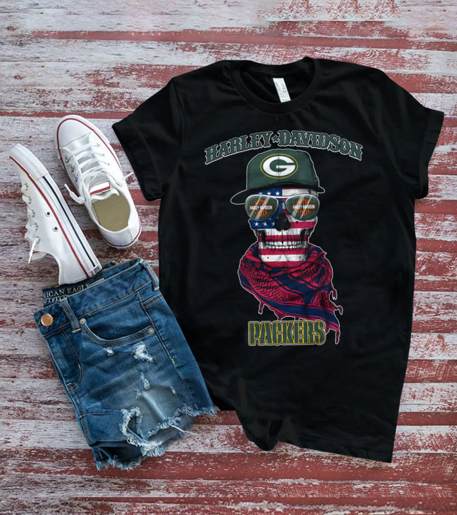 Harley Davidson Packers Nfl Green Bay Usa T-Shirt