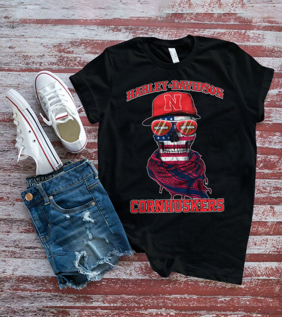 Harley Davidson Cornhuskers N Nebraska Usa T-Shirt