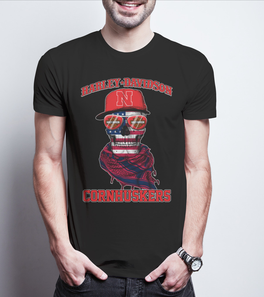 Harley Davidson Cornhuskers N Nebraska Usa T-Shirt