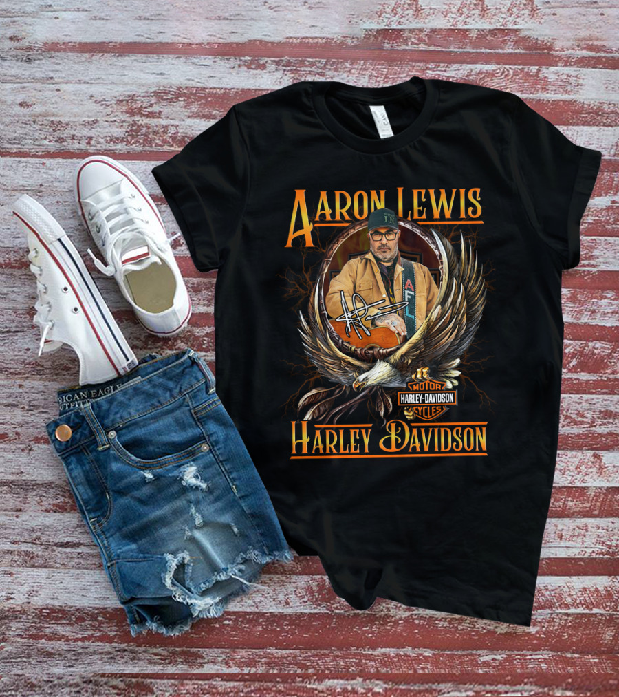 Aaron Lewis Harley Davidson Motor Cycles Hd198 T-Shirt
