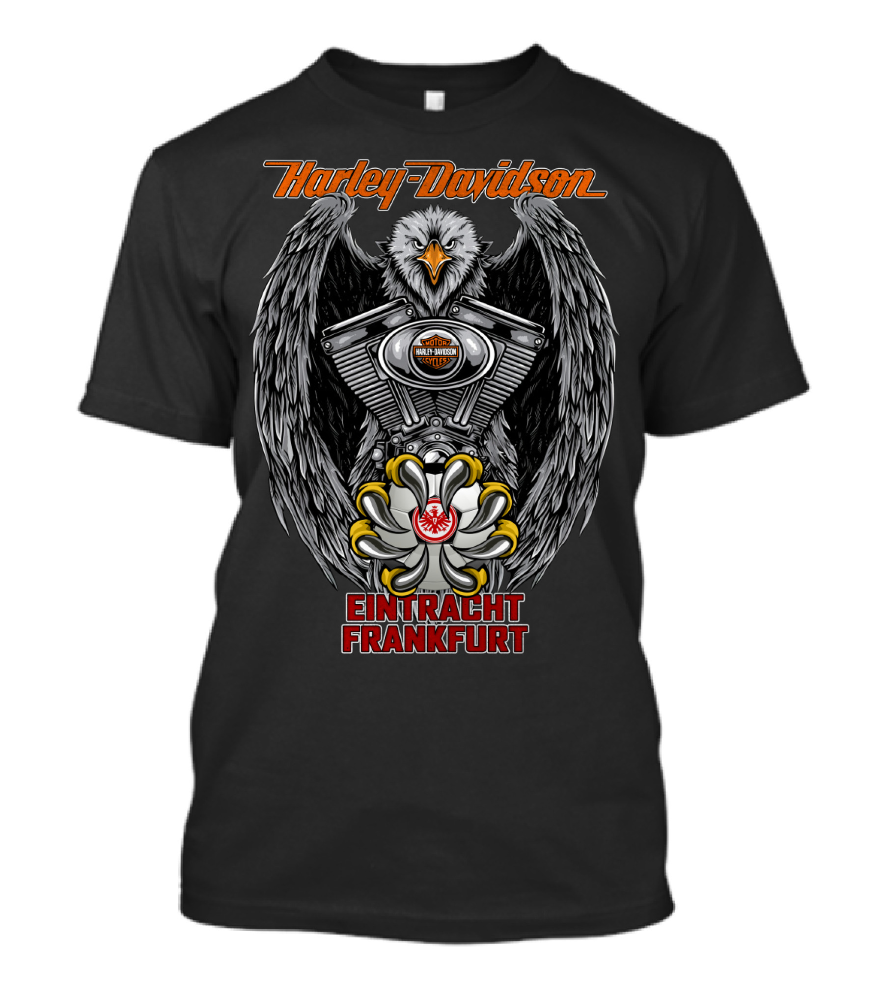 Harley Davidson Eintracht Frankfurt Eagle Engine T-Shirt