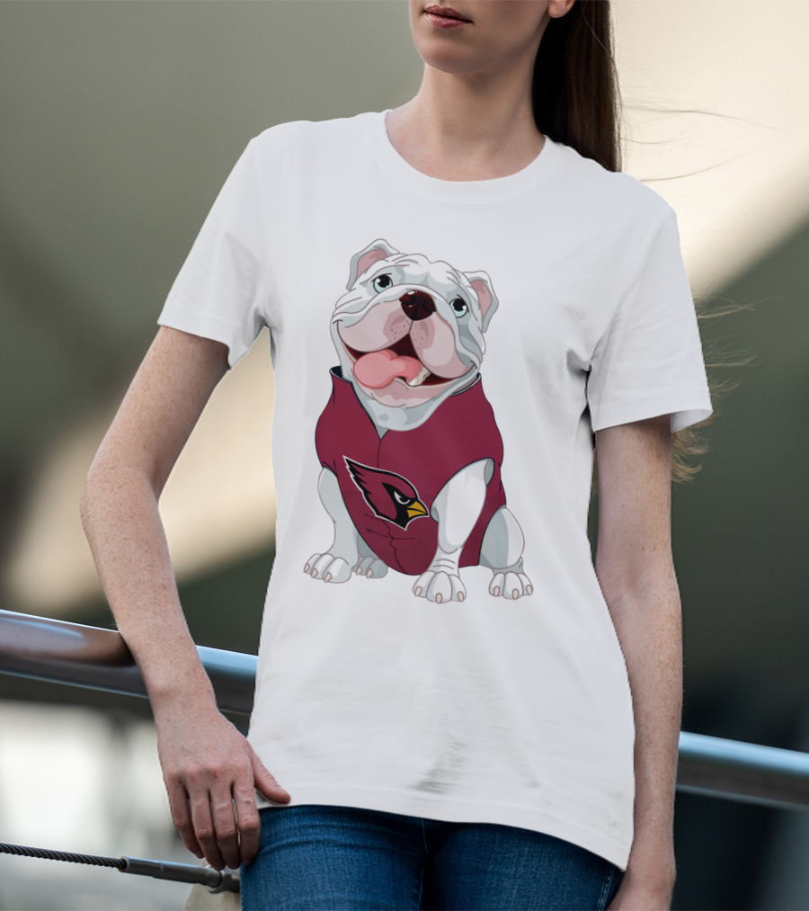 Arizona Cardinals Bulldog In Team Jersey T-Shirt