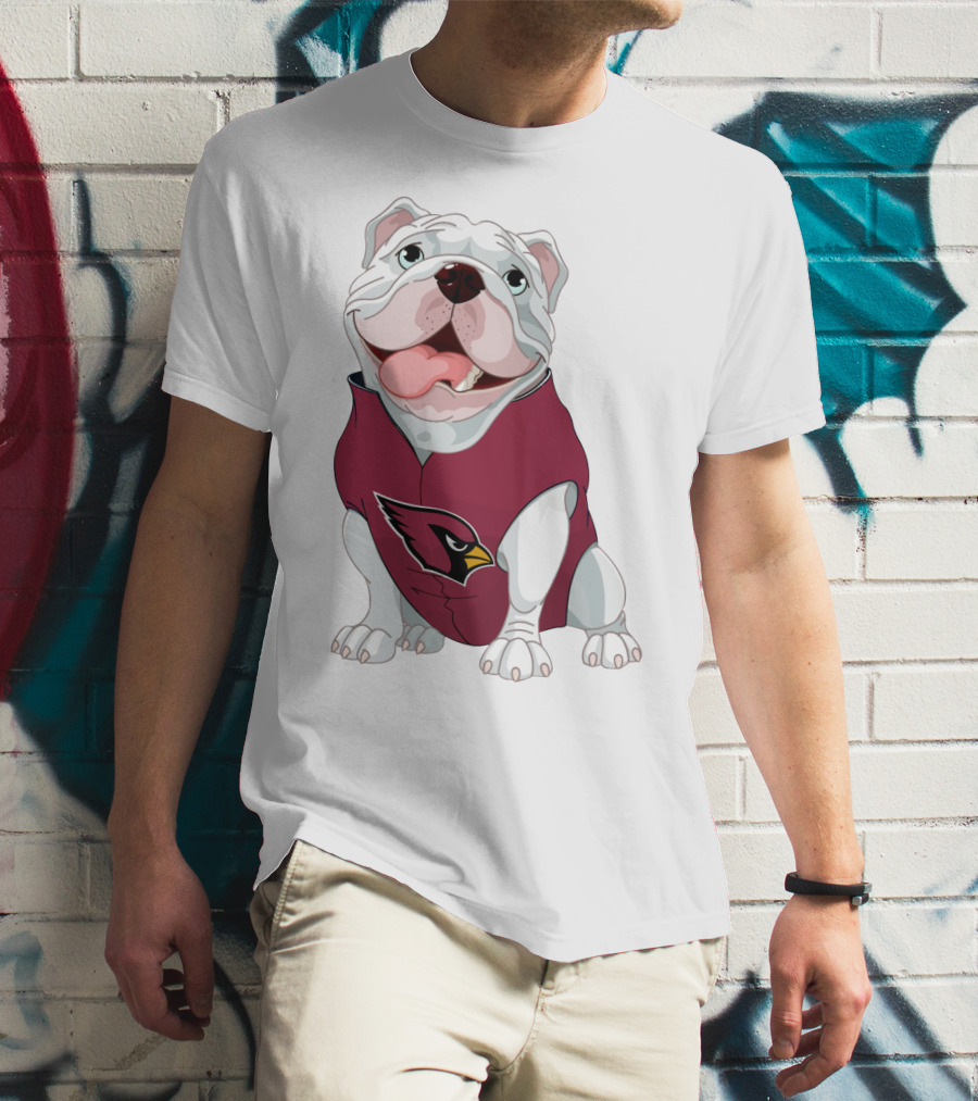 Arizona Cardinals Bulldog In Team Jersey T-Shirt