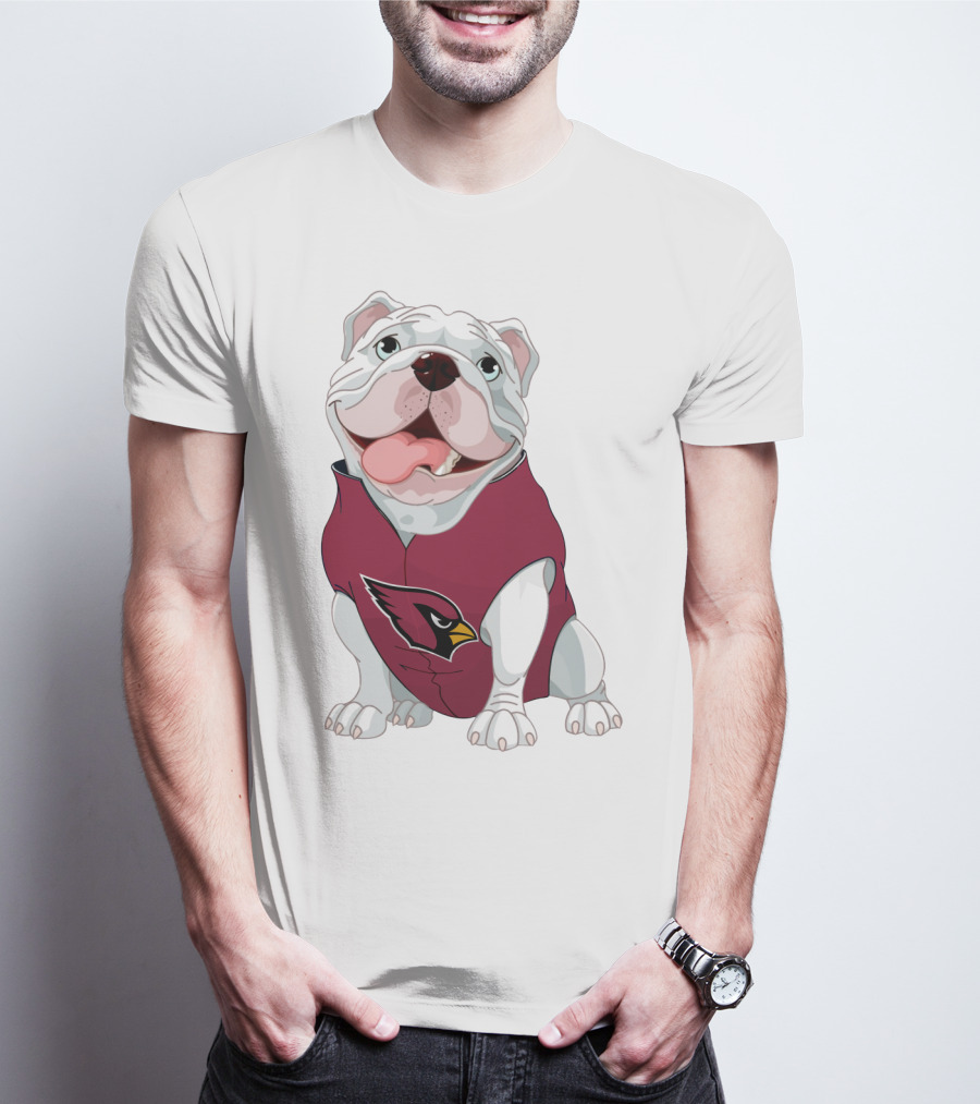 Arizona Cardinals Bulldog In Team Jersey T-Shirt