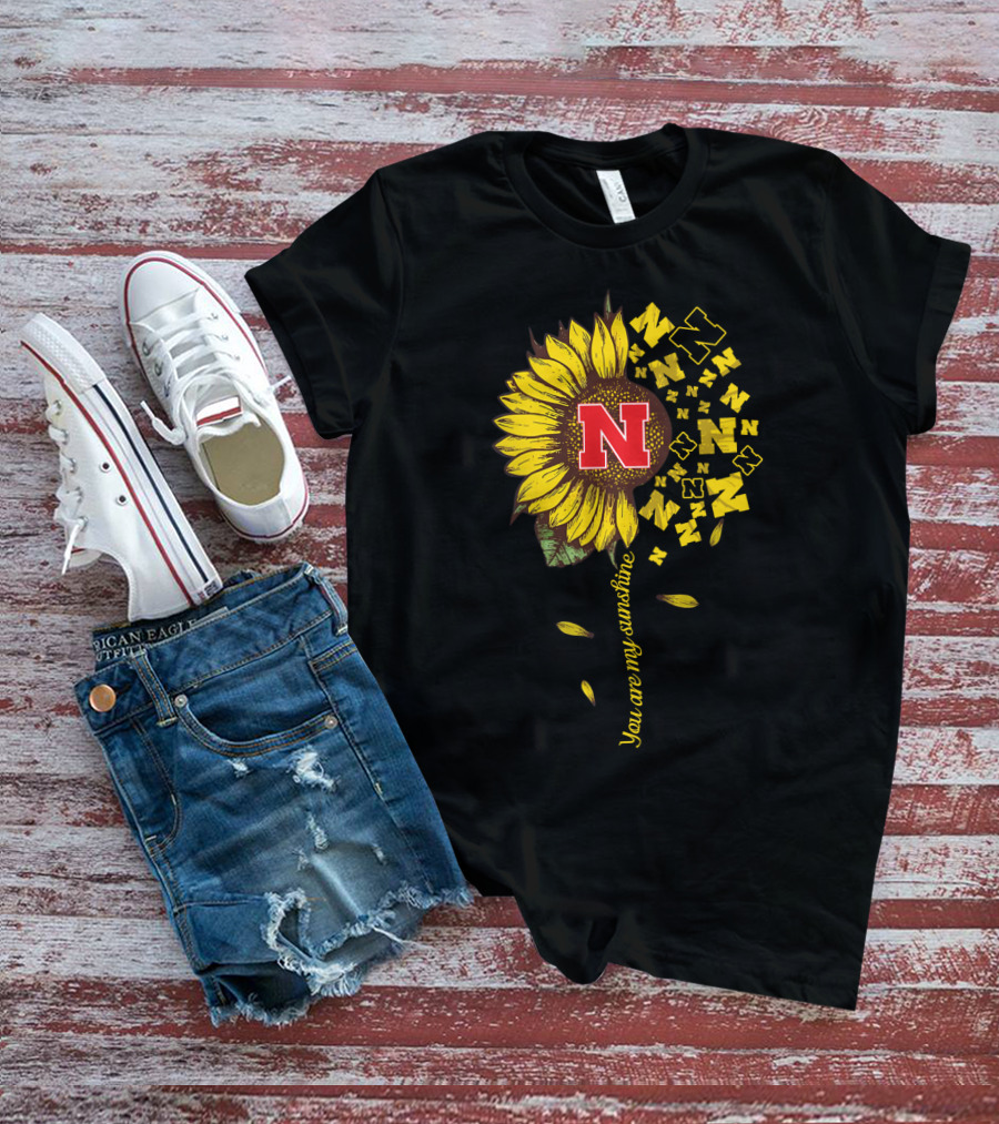 Nebraska Cornhuskers Ncaa Sunflower N Logo You Are My Sunshine T-Shirt