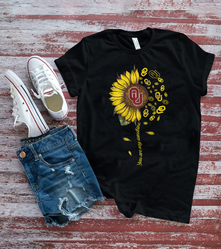 Ou You Are My Sunshine Sunflower Ncaa T-Shirt