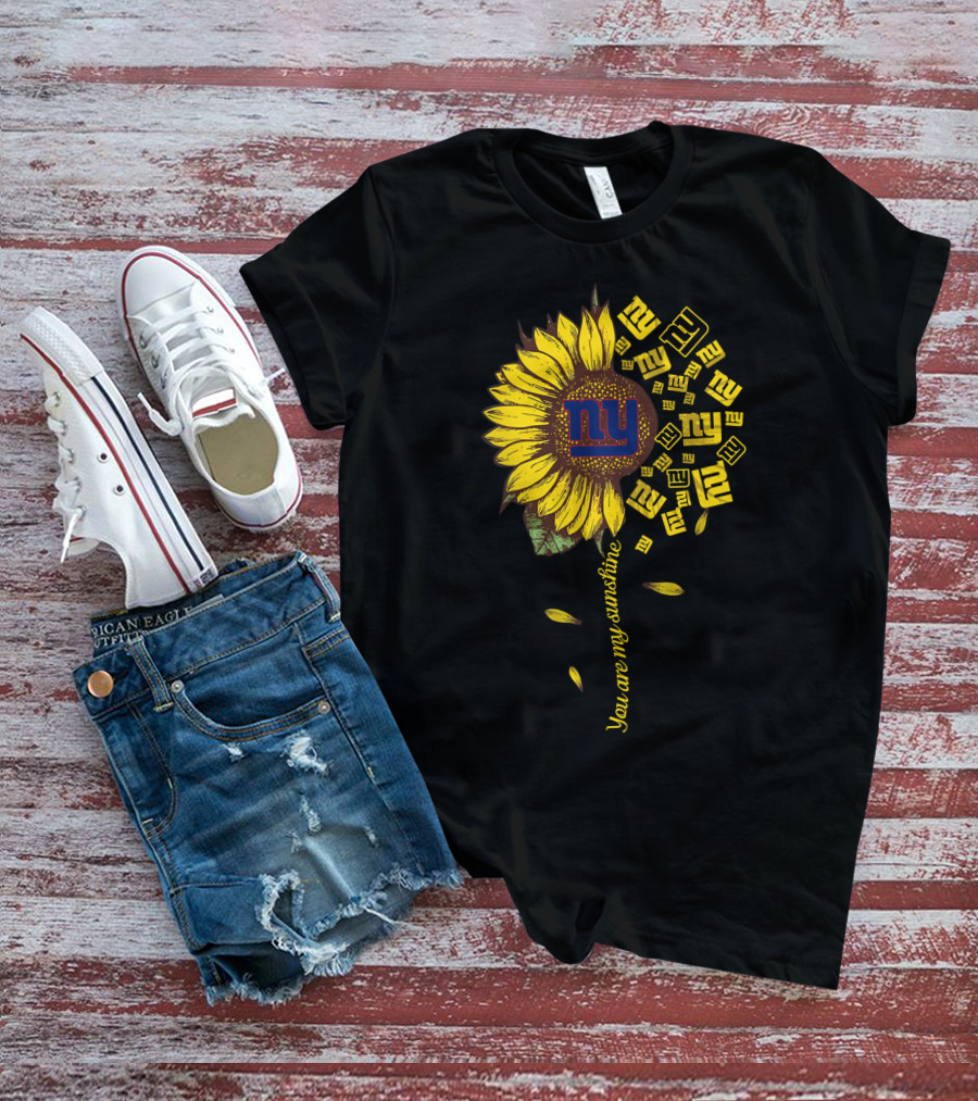You Are My Sunshine Nyg Nfl Sunflower Blossom T-Shirt