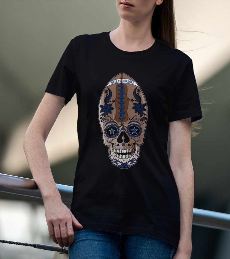 Dallas Cowboys Football Skull T-Shirt