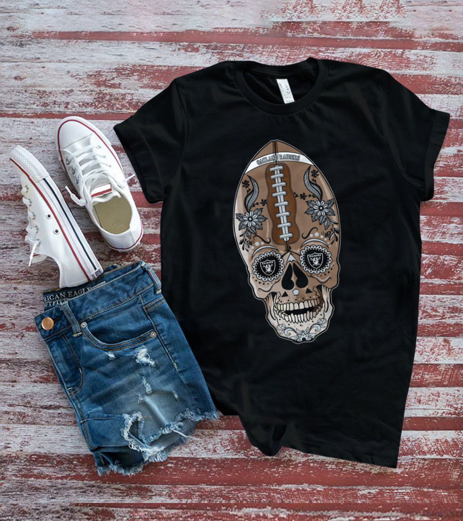Oakland Raiders Football Skull Design 97 01 Or T-Shirt