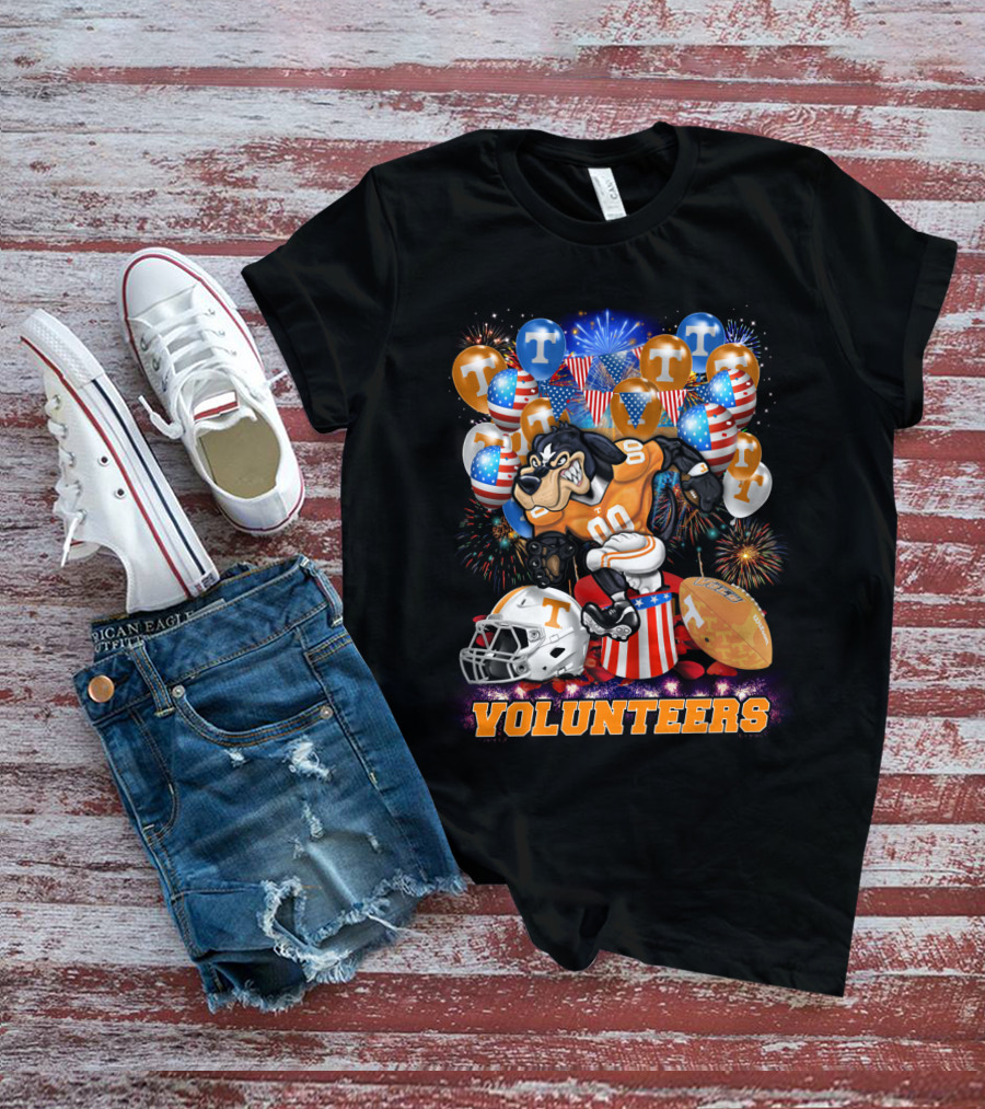 Ncaa Tennessee Volunteers Football Mascot Fireworks Balloons T-Shirt