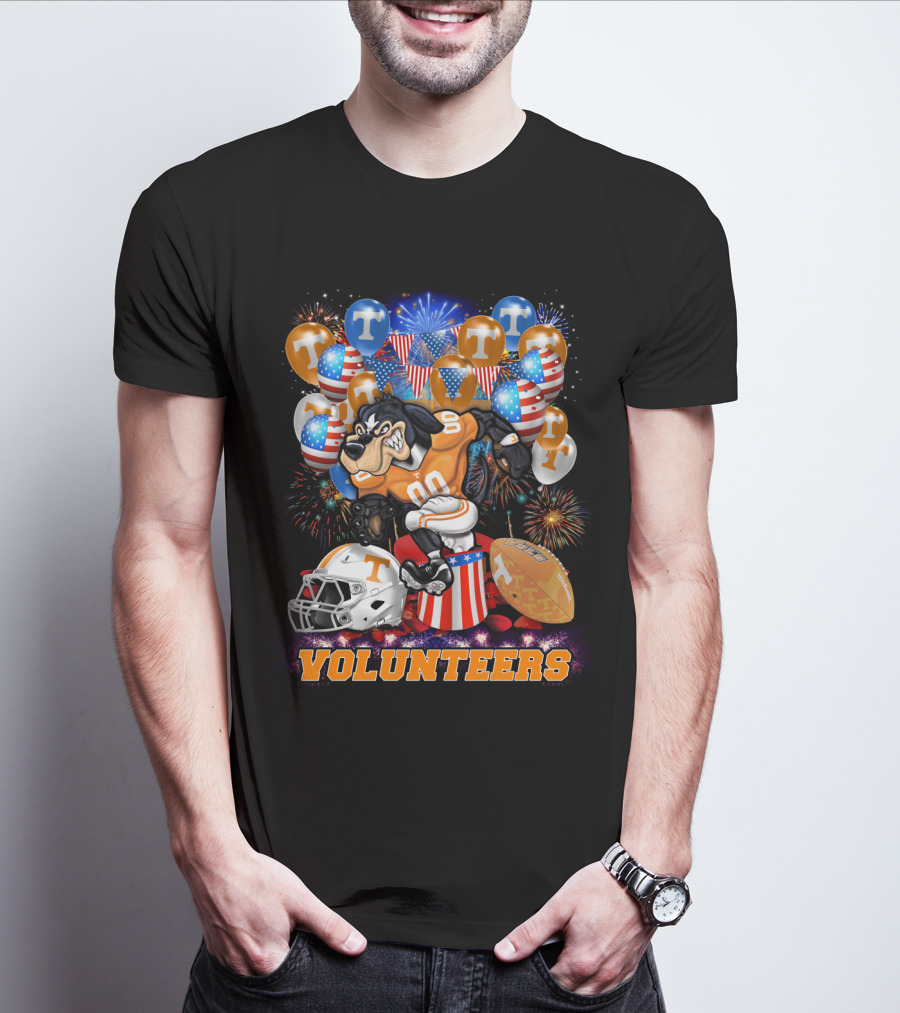 Ncaa Tennessee Volunteers Football Mascot Fireworks Balloons T-Shirt