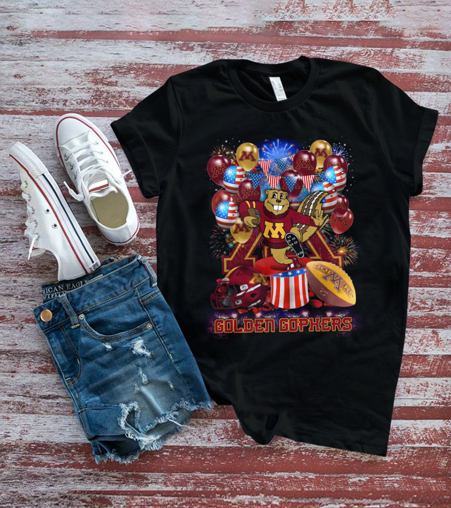 Ncaa2 Minnesota Golden Gophers Fireworks Celebration Mascot T-Shirt