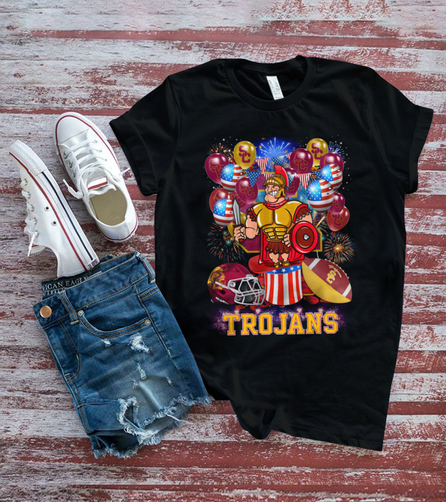 Ncaa2 Usc Trojans Football Fireworks Celebration T-Shirt