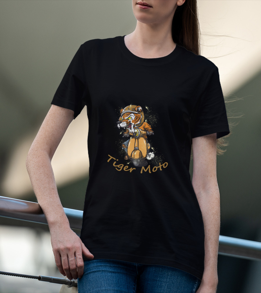 Tiger Moto Stylish Ride Tiger Tiger Beautiful T-Shirt