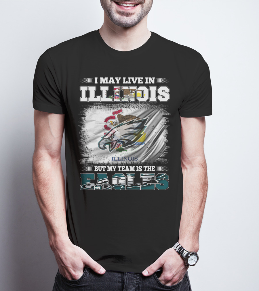 Illinois Residents Supporting Eagles Team With State Pride And Loyalty T-Shirt