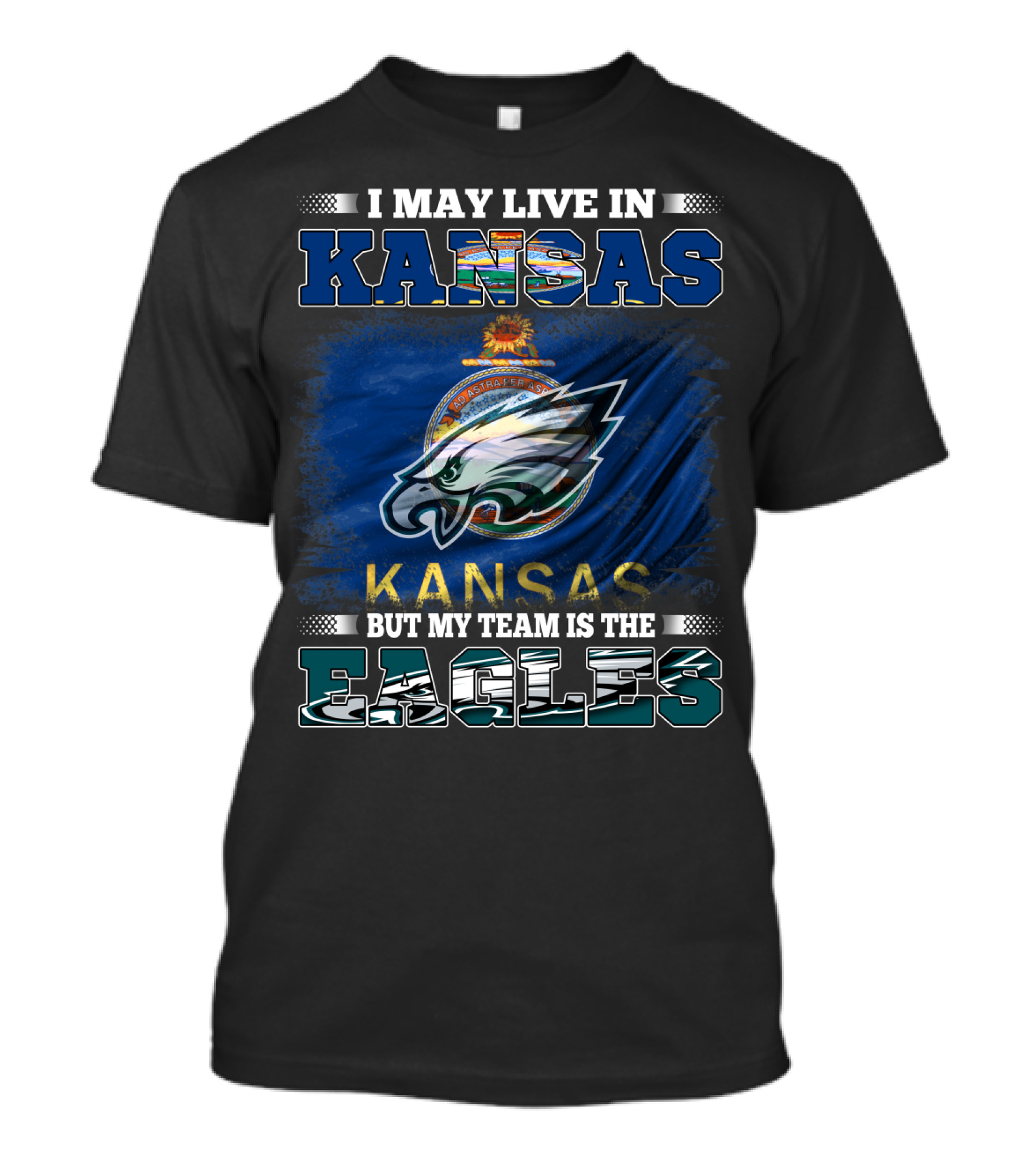 Kansas Resident Supporting Eagles Team Football Loyalty T-Shirt