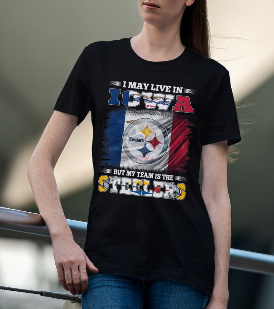 Iowa Resident Proudly Supporting Steelers With Team T-Shirt