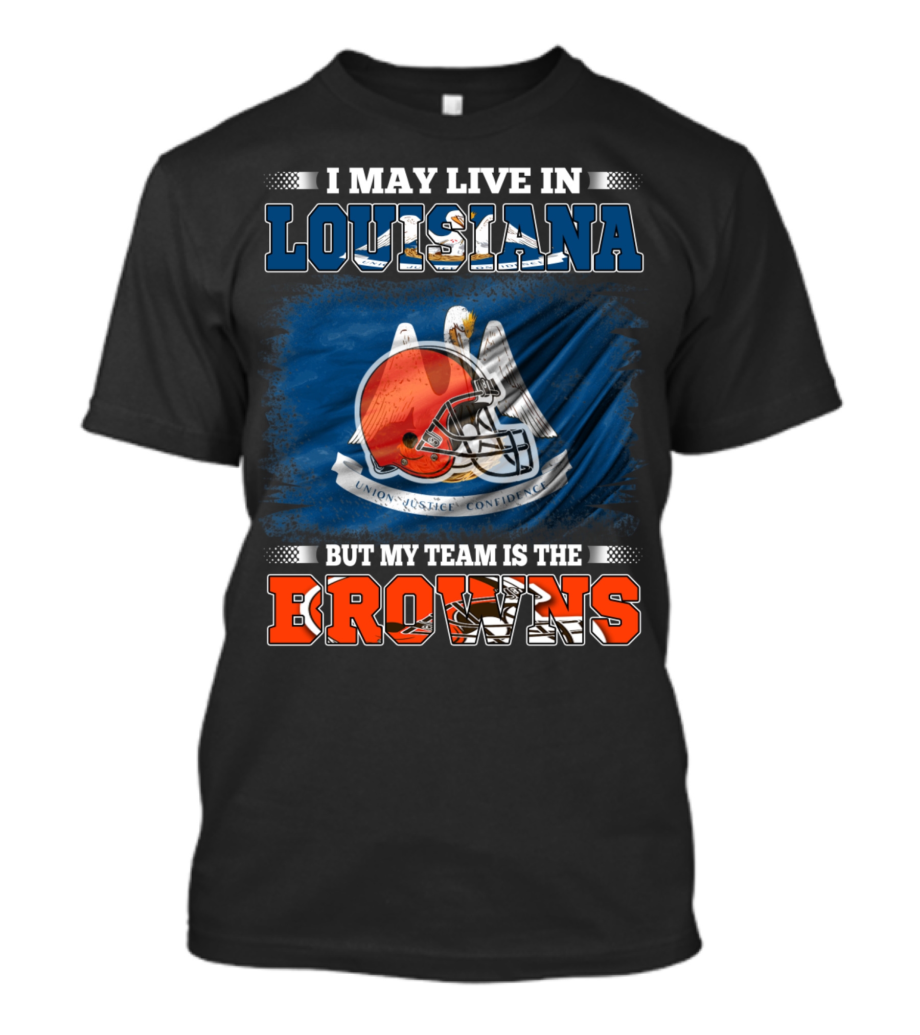 Louisiana Proud Cleveland Browns Fan Football Loyalty T-Shirt