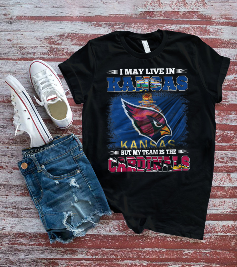 Kansas Pride With Cardinals Team Loyalty T-Shirt