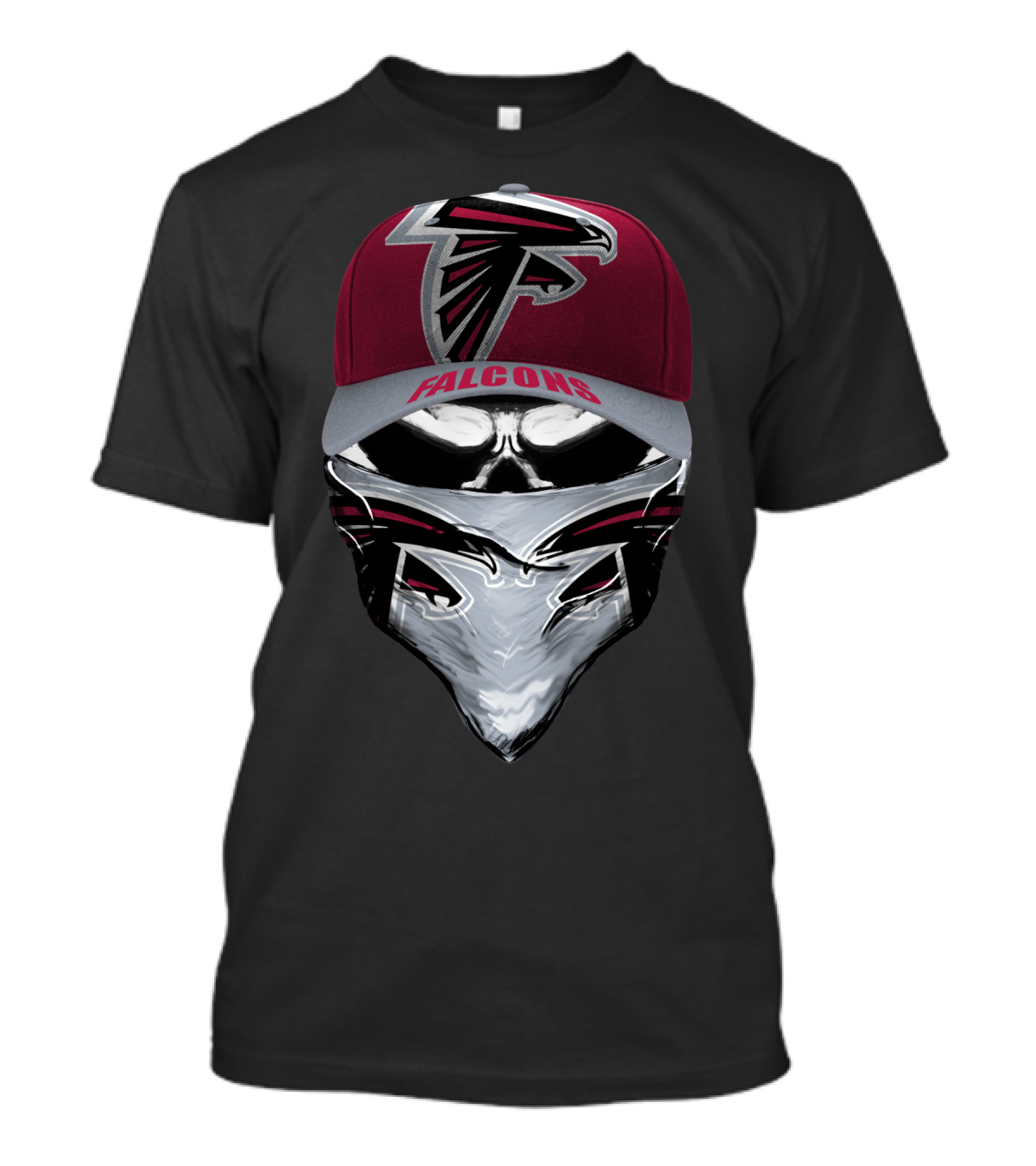 Falcons Atlanta Falcons Logo Skull Face Bandana And Cap T-Shirt