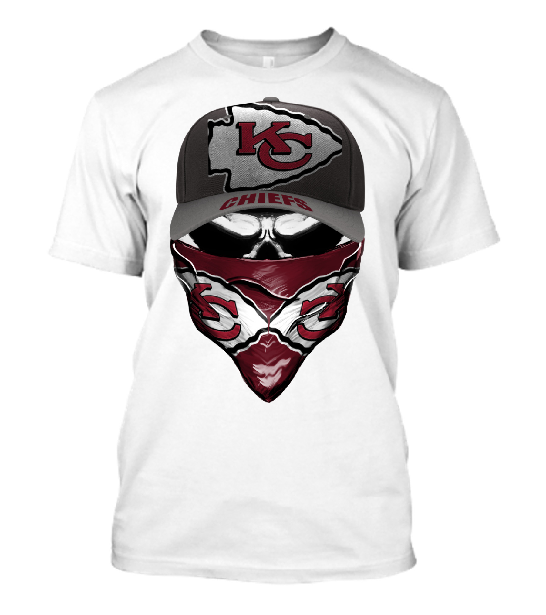 KANSAS CITY CHIEFS KC Logo Hat And Bandana Combo T-Shirt
