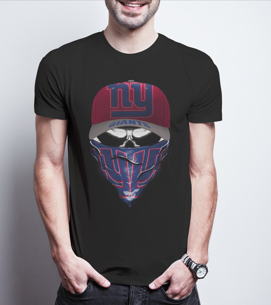 NEWYORK GIANTS NY Logo Cap And Bandana Combo T-Shirt