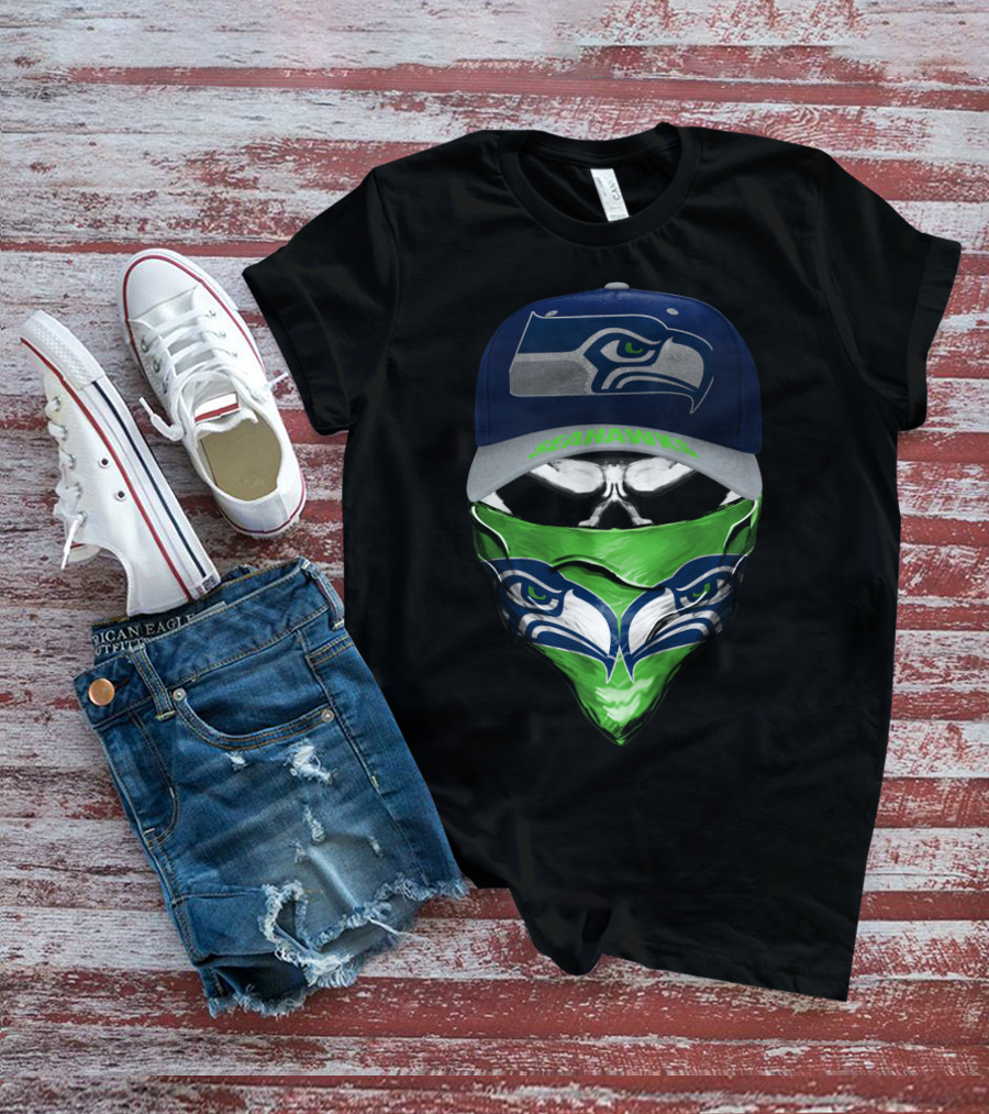 Seattle Seahawks Cap And Mask T-Shirt