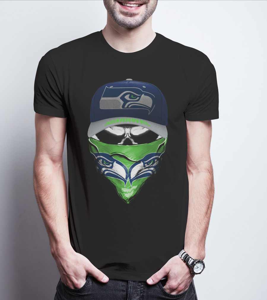 Seattle Seahawks Cap And Mask T-Shirt
