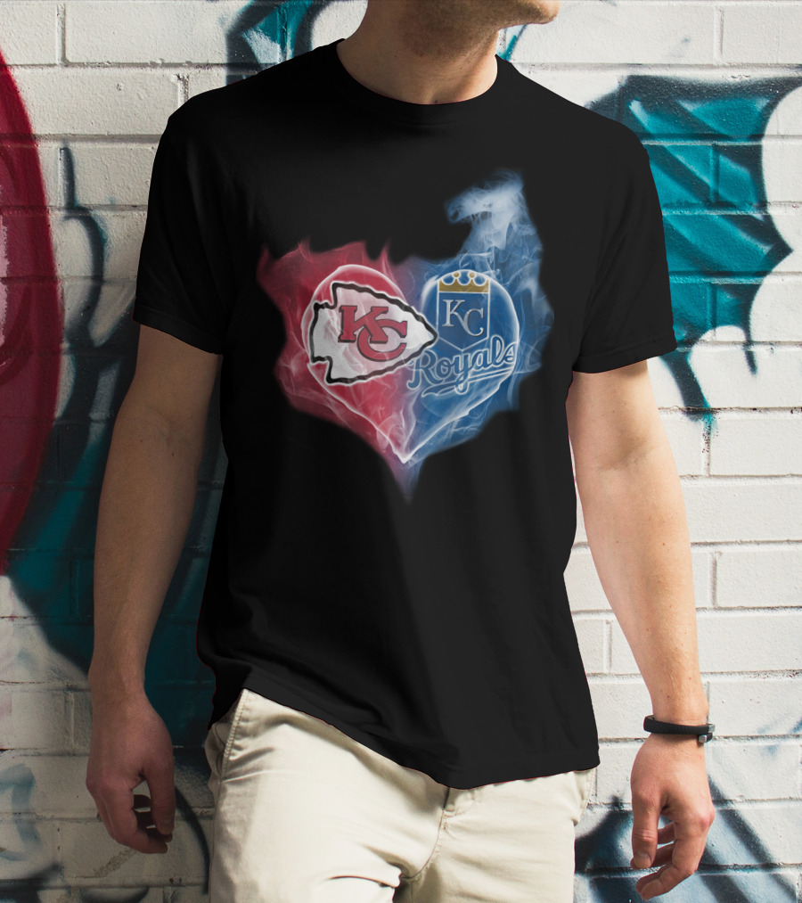 Kansas City Chiefs Royals Heart T-Shirt