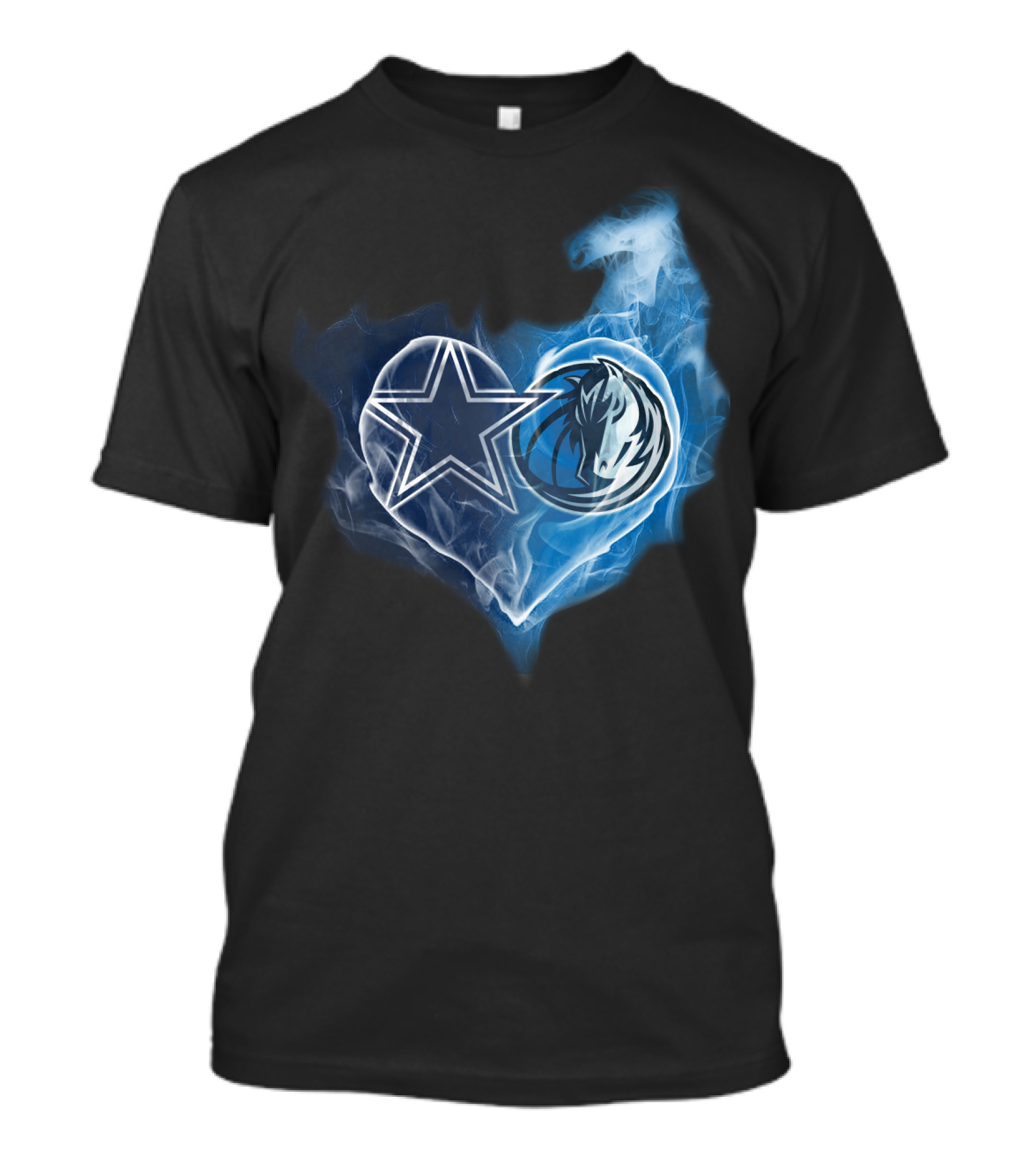 Dallas Cowboys Maverick Heart Sports Logo Collaboration T-Shirt