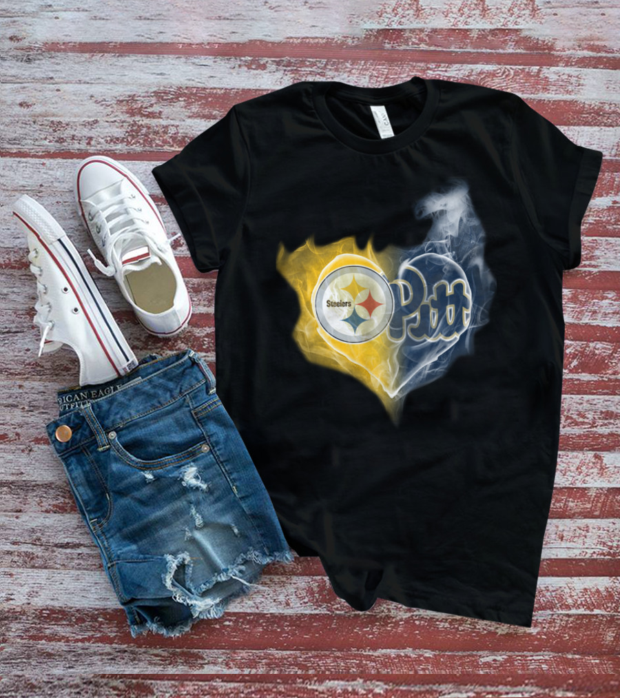Steelers Pitt Heart Blend T-Shirt