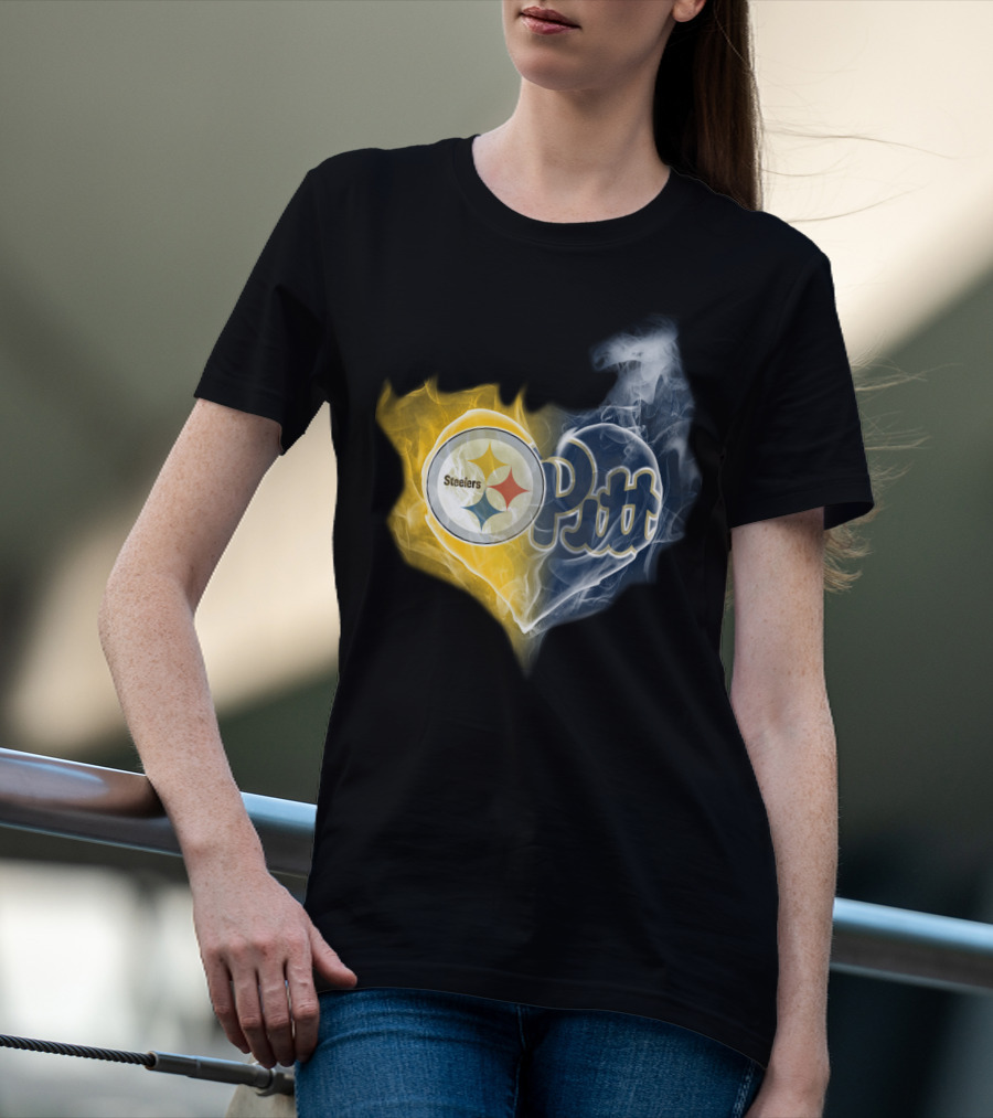 Steelers Pitt Heart Blend T-Shirt