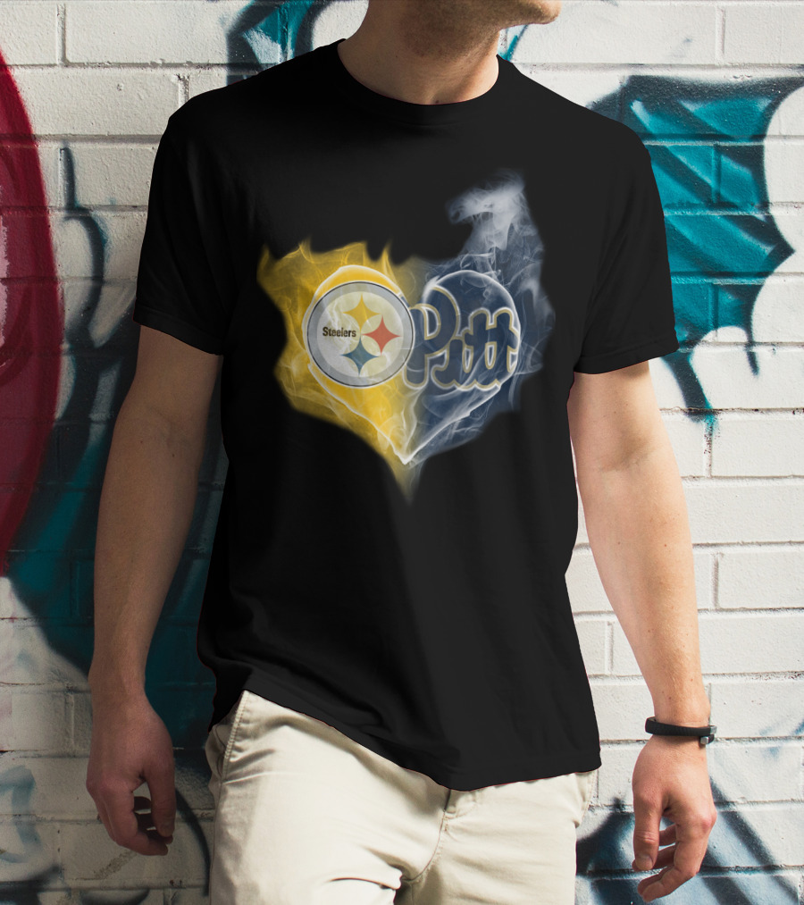 Steelers Pitt Heart Blend T-Shirt