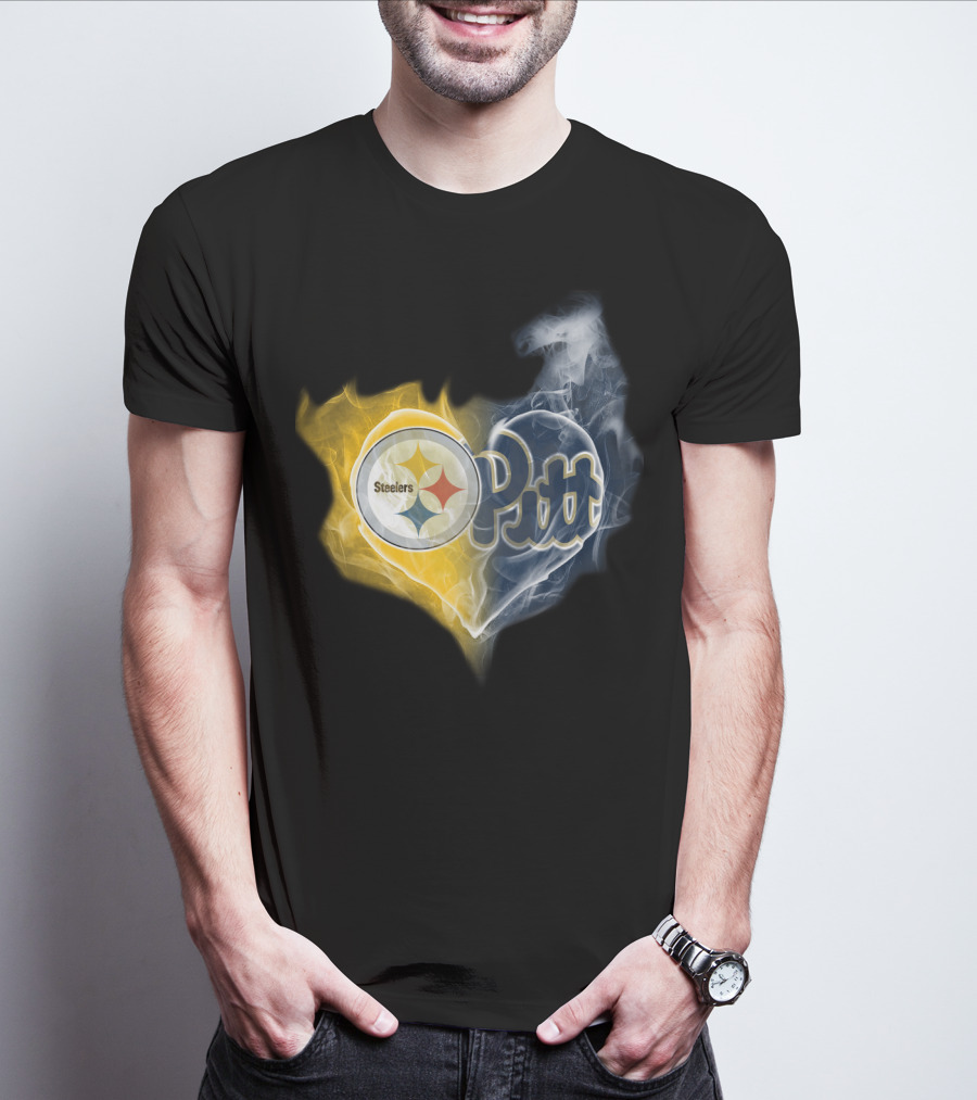 Steelers Pitt Heart Blend T-Shirt