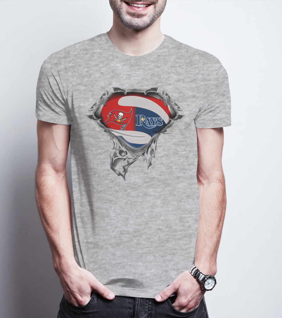 Buccaneers Rays Superhero Torn T-Shirt