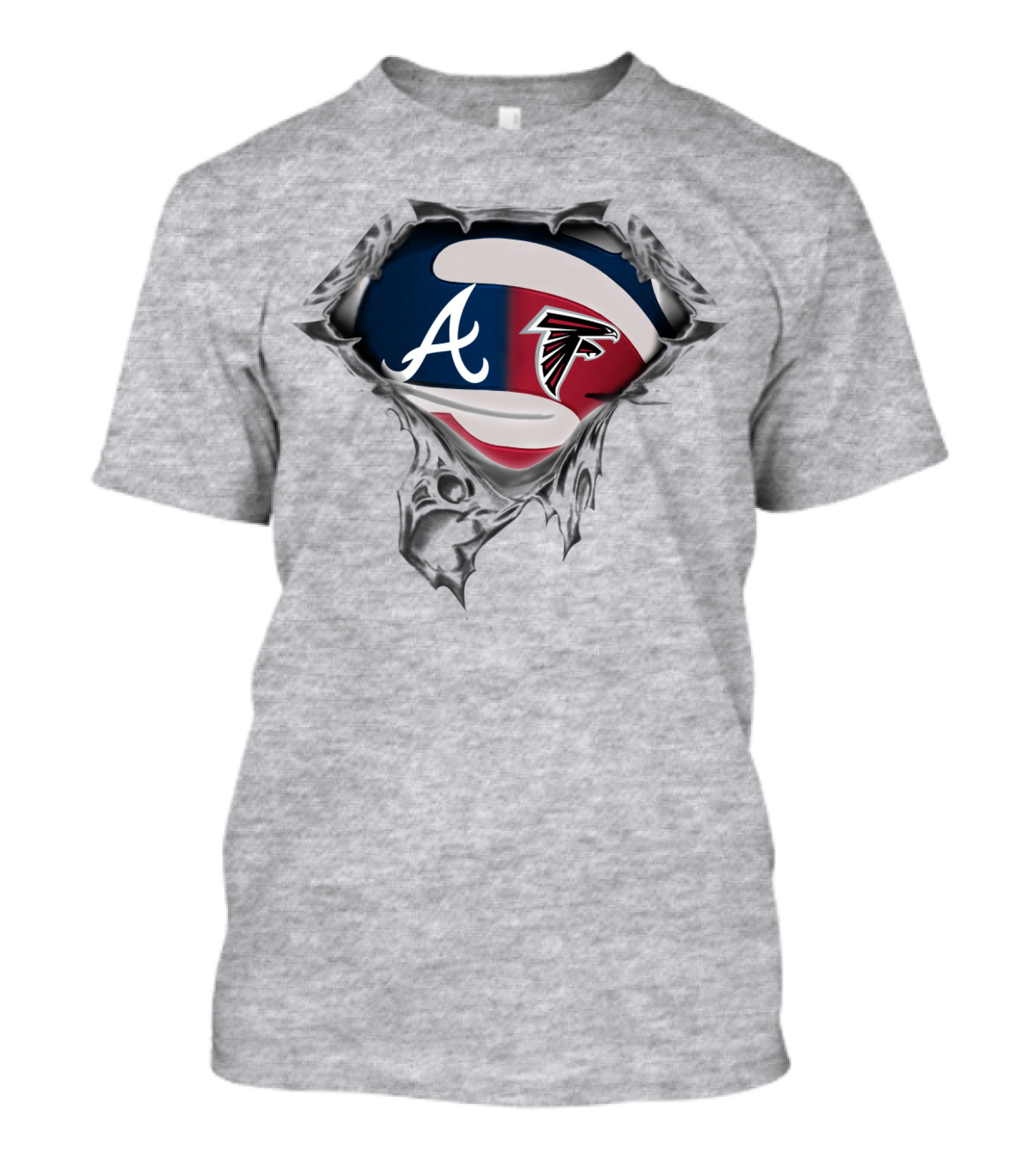 Atlanta Braves Falcons Sports Combo T-Shirt