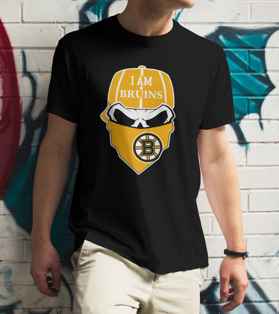 I Am Bruins Boston Bruins Skull T-Shirt
