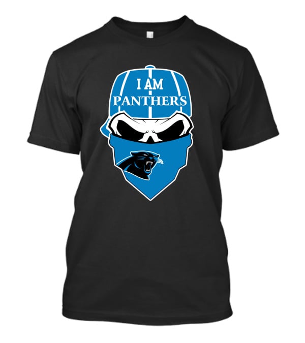 I Am Panthers Carolina Panthers Skull T-Shirt
