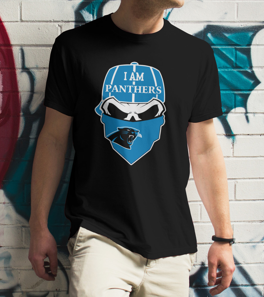 I Am Panthers Carolina Panthers Skull T-Shirt