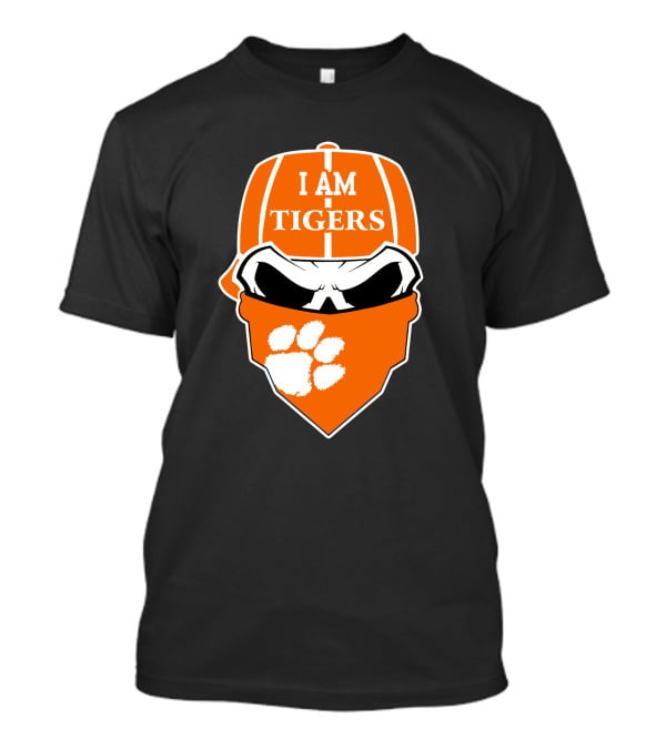Clemson Tigers I Am Tigers Skull Paw T-Shirt