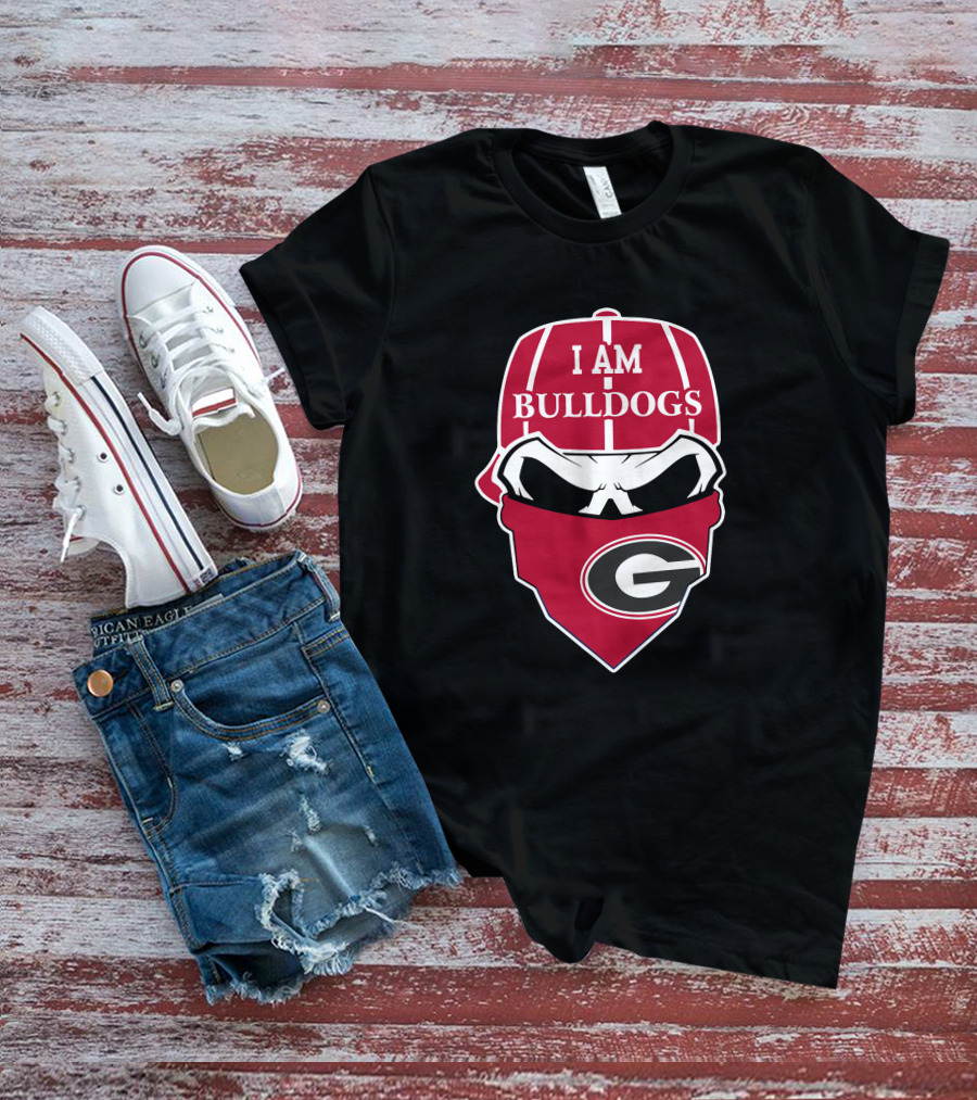 I Am Bulldogs Skull With Georgia G T-Shirt