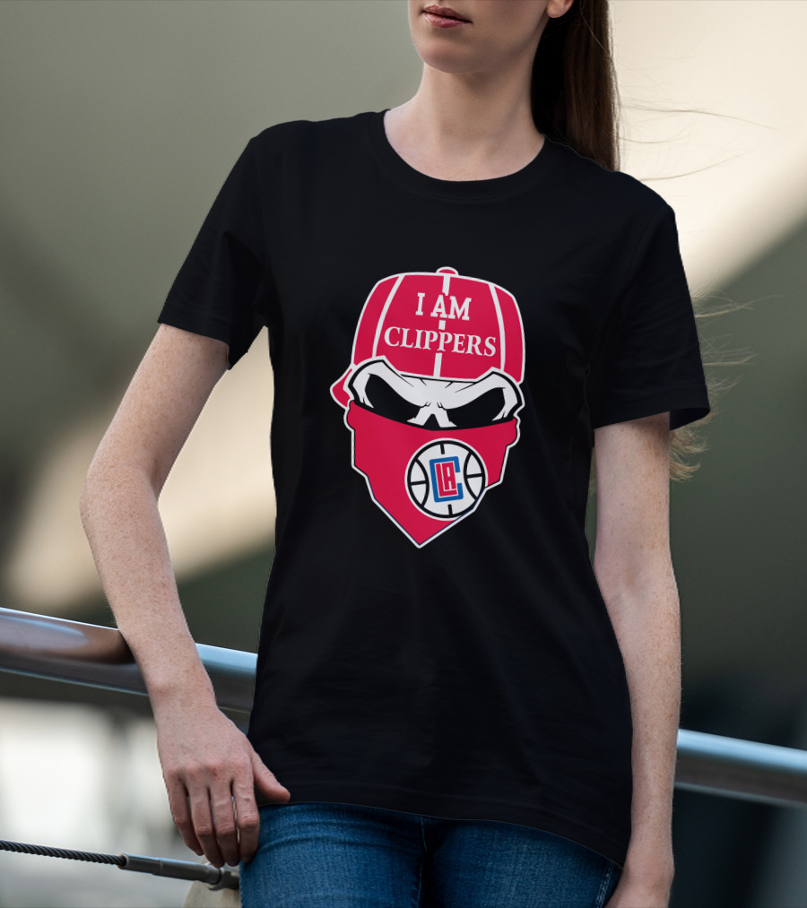 I Am Clippers La Clippers Skull T-Shirt