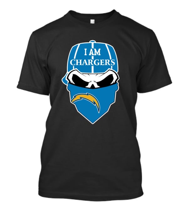 I Am Chargers Los Angeles Skull T-Shirt