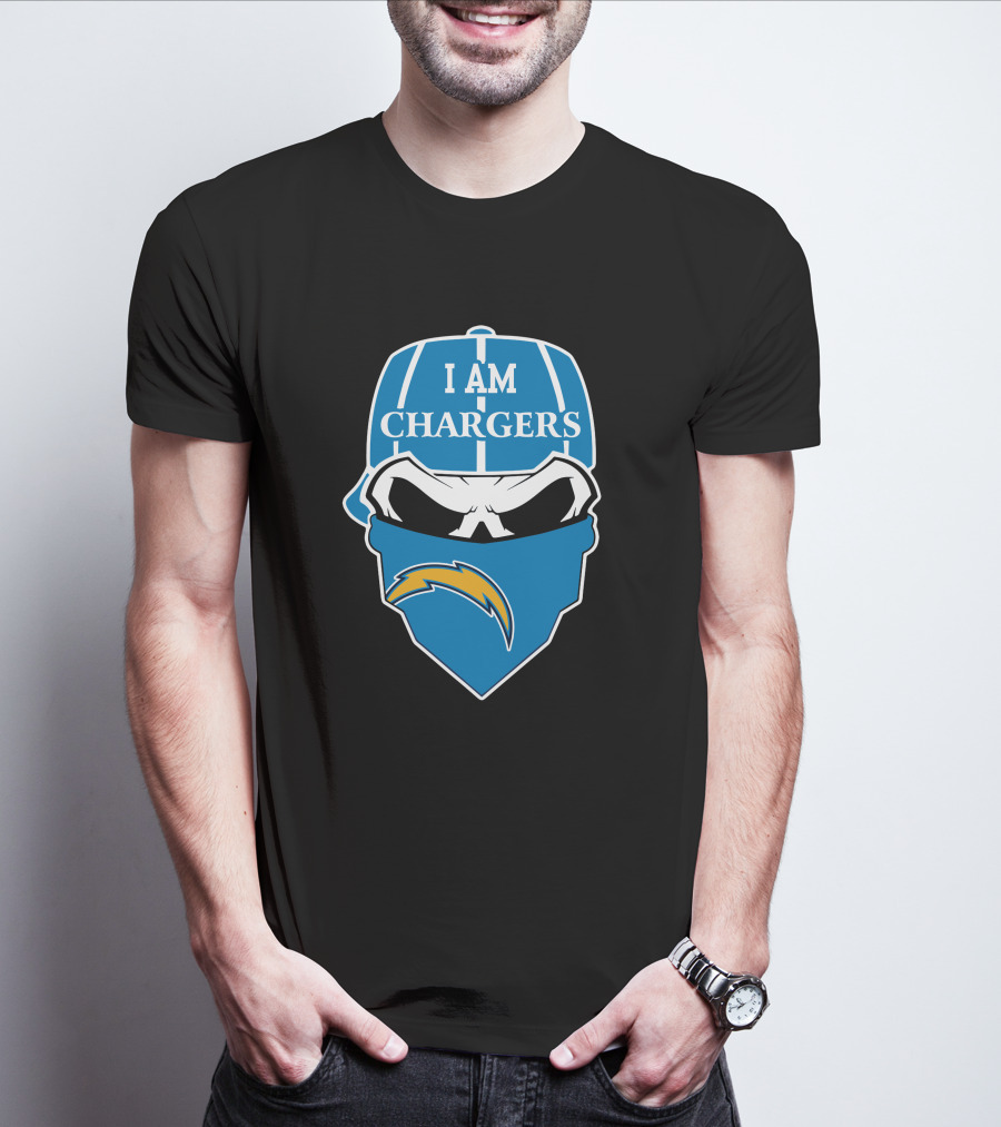 I Am Chargers Los Angeles Skull T-Shirt