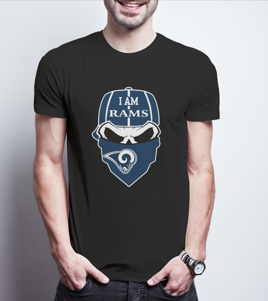 I Am Rams Los Angeles Rams Skull T-Shirt