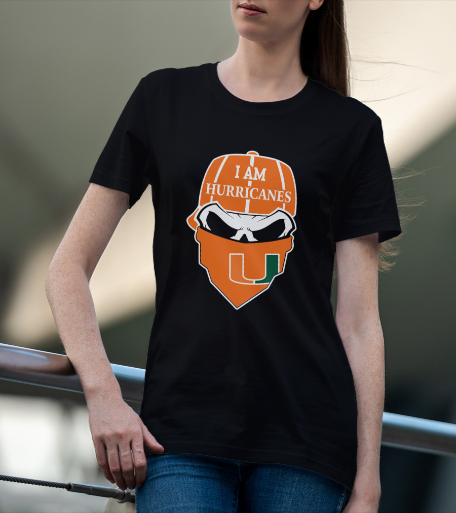 I Am Miami Hurricanes Skull U T-Shirt